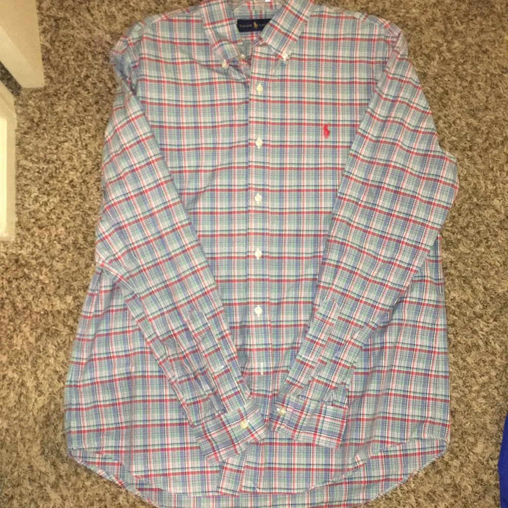 Long sleeve button down.